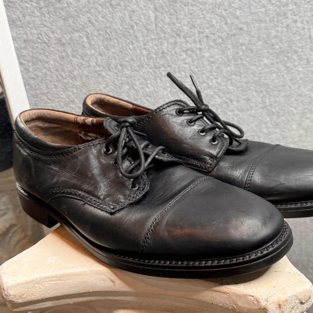 Dockers Mens Dress Shoes Black Leather Lace Up‎ Oxford Business Casual Size 12